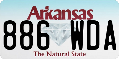 AR license plate 886WDA