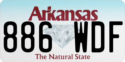 AR license plate 886WDF