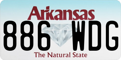 AR license plate 886WDG
