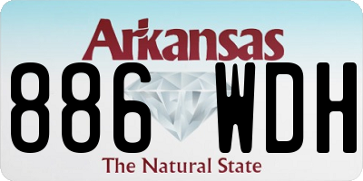 AR license plate 886WDH