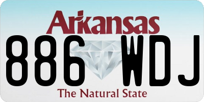AR license plate 886WDJ