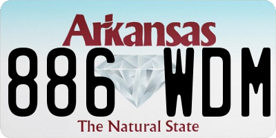 AR license plate 886WDM