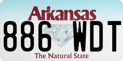 AR license plate 886WDT