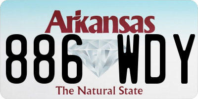 AR license plate 886WDY