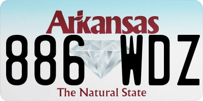 AR license plate 886WDZ
