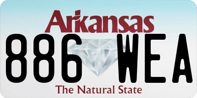 AR license plate 886WEA