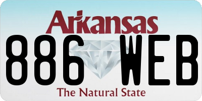 AR license plate 886WEB