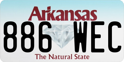 AR license plate 886WEC