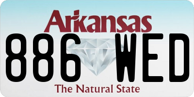 AR license plate 886WED