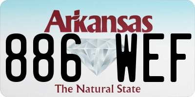 AR license plate 886WEF