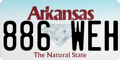 AR license plate 886WEH
