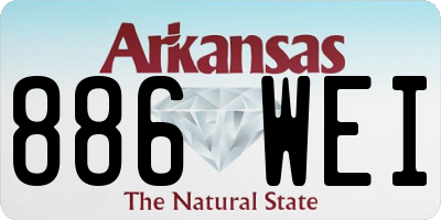 AR license plate 886WEI