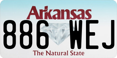 AR license plate 886WEJ