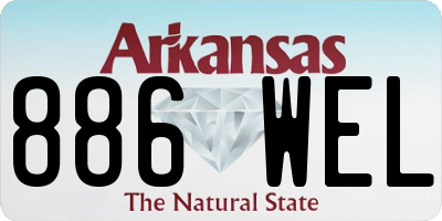 AR license plate 886WEL