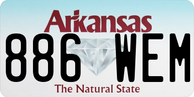 AR license plate 886WEM
