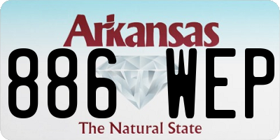 AR license plate 886WEP