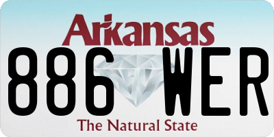AR license plate 886WER