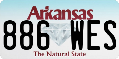 AR license plate 886WES