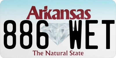 AR license plate 886WET