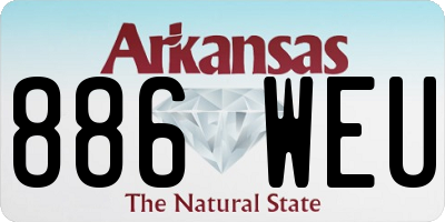 AR license plate 886WEU