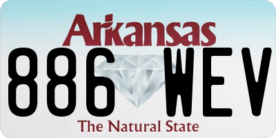 AR license plate 886WEV