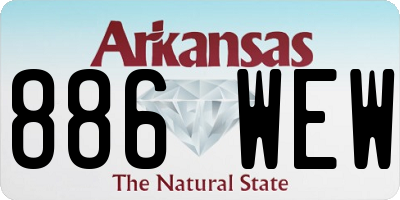 AR license plate 886WEW