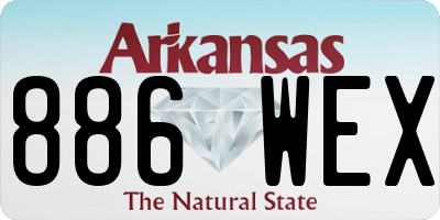 AR license plate 886WEX