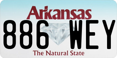 AR license plate 886WEY