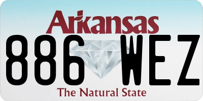 AR license plate 886WEZ