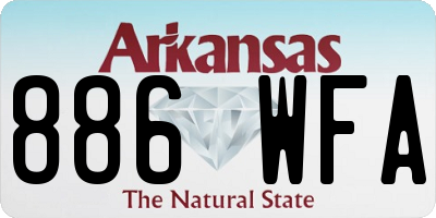 AR license plate 886WFA