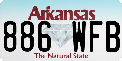 AR license plate 886WFB