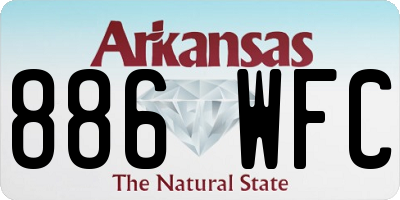AR license plate 886WFC