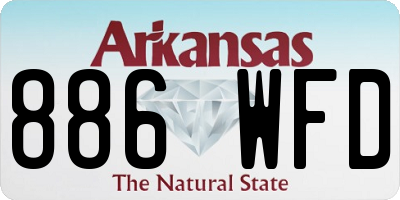 AR license plate 886WFD