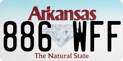 AR license plate 886WFF