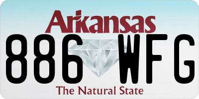 AR license plate 886WFG