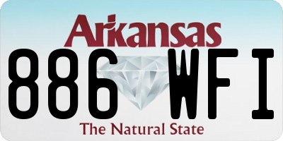 AR license plate 886WFI