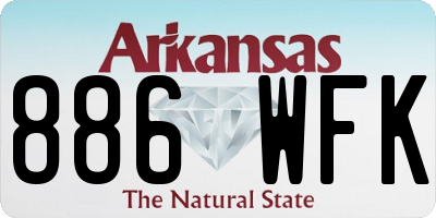 AR license plate 886WFK