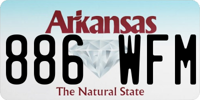 AR license plate 886WFM