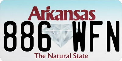 AR license plate 886WFN