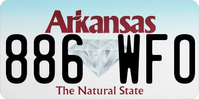 AR license plate 886WFO