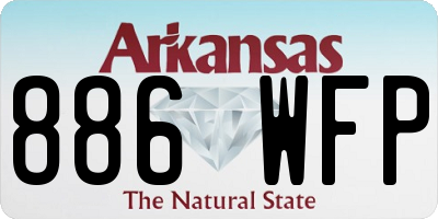 AR license plate 886WFP