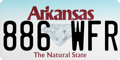 AR license plate 886WFR