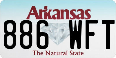 AR license plate 886WFT