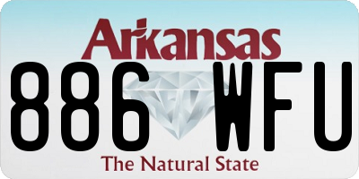 AR license plate 886WFU