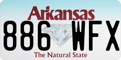 AR license plate 886WFX