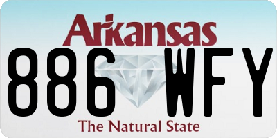 AR license plate 886WFY
