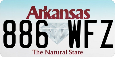 AR license plate 886WFZ