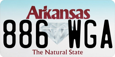 AR license plate 886WGA