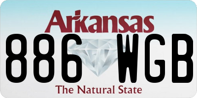 AR license plate 886WGB