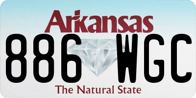AR license plate 886WGC